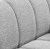 Elijah Contemporary Boucle Fabric Chair with Deep Channel Tufting and Accent Pillow for Comfort