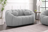 Elijah Contemporary Loveseat with Deep Channel Tufting and Accent Pillow for Ultimate Comfort