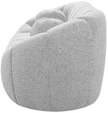 Elijah Contemporary Loveseat with Deep Channel Tufting and Accent Pillow for Ultimate Comfort