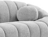 Elijah Contemporary Loveseat with Deep Channel Tufting and Accent Pillow for Ultimate Comfort