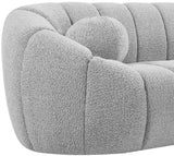 Elijah Contemporary Loveseat with Deep Channel Tufting and Accent Pillow for Ultimate Comfort