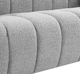 Elijah Contemporary Loveseat with Deep Channel Tufting and Accent Pillow for Ultimate Comfort