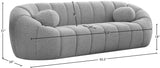 Elijah Contemporary Sofa with Deep Channel Tufting and Cozy Accent Pillow for Ultimate Comfort