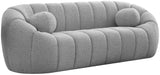 Elijah Contemporary Sofa with Deep Channel Tufting and Cozy Accent Pillow for Ultimate Comfort