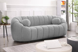 Elijah Contemporary Sofa with Deep Channel Tufting and Cozy Accent Pillow for Ultimate Comfort