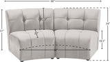 Limitless Modular Sectional Loveseat with Upscale Tufting and Contemporary Design for Ultimate Comfort