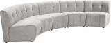 Limitless 5pc Modular Sectional - Luxurious Velvet Upholstery with Contemporary Design & Comfort
