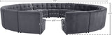 Limitless Modular Sectional Sofa Set - 15 Piece Contemporary Design with Button Tufting Elegance