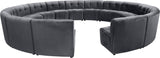 Limitless Modular Sectional Sofa Set - 15 Piece Contemporary Design with Button Tufting Elegance
