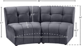 Limitless Modular Sectional Loveseat with Upscale Tufting and Contemporary Design for Ultimate Comfort