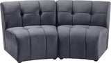 Limitless Modular Sectional Loveseat with Upscale Tufting and Contemporary Design for Ultimate Comfort