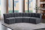 Limitless 4-Piece Modular Sectional - Contemporary Comfort with Soft Upholstery & Stylish Tufting