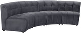 Limitless 4-Piece Modular Sectional - Contemporary Comfort with Soft Upholstery & Stylish Tufting