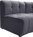 Limitless 5pc Modular Sectional - Luxurious Velvet Upholstery with Contemporary Design & Comfort