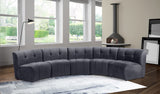 Limitless 5pc Modular Sectional - Luxurious Velvet Upholstery with Contemporary Design & Comfort
