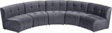 Limitless 5pc Modular Sectional - Luxurious Velvet Upholstery with Contemporary Design & Comfort
