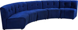 Limitless 5pc Modular Sectional - Luxurious Velvet Upholstery with Contemporary Design & Comfort