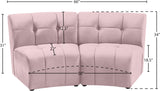 Limitless Modular Sectional Loveseat with Upscale Tufting and Contemporary Design for Ultimate Comfort