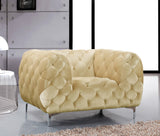 Mercer Elegant Contemporary Velvet Chair with Plush Comfort, Chrome Legs, and Modern Design