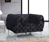 Mercer Elegant Contemporary Velvet Chair with Plush Comfort, Chrome Legs, and Modern Design