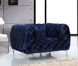 Mercer Elegant Contemporary Velvet Chair with Plush Comfort, Chrome Legs, and Modern Design