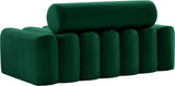Melody Contemporary Loveseat - Chic Velvet Upholstered Seating with Deep Channel Tufting Design