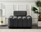 Melody Elegant Velvet Contemporary Chair with Deep Channel Tufting for Chic Modern Living Spaces