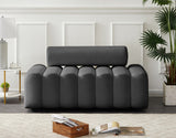 Melody Contemporary Loveseat - Chic Velvet Upholstered Seating with Deep Channel Tufting Design