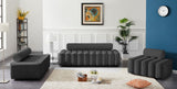 Melody Contemporary Sofa with Deep Channel Tufting - Chic Velvet Design for Modern Spaces