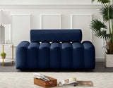 Melody Contemporary Loveseat - Chic Velvet Upholstered Seating with Deep Channel Tufting Design