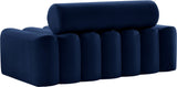 Melody Contemporary Loveseat - Chic Velvet Upholstered Seating with Deep Channel Tufting Design