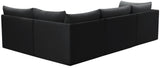 Jacob Modular Sectional Sofa - Luxurious Velvet, Deep Channel Tufting, Customizable Contemporary Design