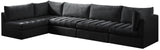 Jacob Modular Sectional Sofa - Luxurious Velvet, Deep Channel Tufting, Customizable Contemporary Design