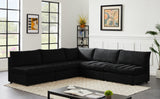 Jacob Modular Sectional Sofa - Luxurious Velvet, Deep Channel Tufting, Customizable Contemporary Design