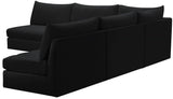 Jacob Modular Sectional Sofa - Luxurious Velvet, Deep Channel Tufting, Customizable Contemporary Design