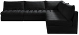 Jacob Modular Sectional Sofa - Luxurious Velvet, Deep Channel Tufting, Customizable Contemporary Design