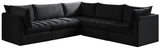 Jacob Modular Sectional Sofa - Luxurious Velvet, Deep Channel Tufting, Customizable Contemporary Design