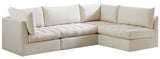 Jacob Velvet Modular Sectional Sofa - Luxurious Black Upholstery with Deep Channel Tufting Design