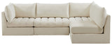 Jacob Velvet Modular Sectional Sofa - Luxurious Black Upholstery with Deep Channel Tufting Design
