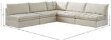 Jacob Velvet Modular Sectional Sofa - Luxurious Black Upholstery with Deep Channel Tufting Design