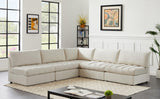 Jacob Velvet Modular Sectional Sofa - Luxurious Black Upholstery with Deep Channel Tufting Design