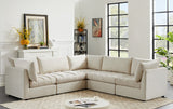 Jacob Velvet Modular Sectional Sofa - Luxurious Black Upholstery with Deep Channel Tufting Design