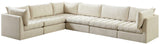 Jacob Velvet Modular Sectional Sofa - Luxurious Black Upholstery with Deep Channel Tufting Design