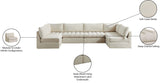 Jacob Velvet Modular Sectional Sofa - Luxurious Black Upholstery with Deep Channel Tufting Design