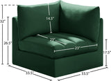 Jacob Modular Corner Chair - Luxurious Velvet Upholstery, Deep Channel Tufting, Contemporary Design