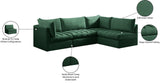 Jacob Velvet Modular Sectional Sofa - Luxurious Soft Black Upholstery with Contemporary Design