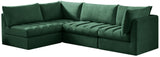 Jacob Velvet Modular Sectional Sofa - Luxurious Soft Black Upholstery with Contemporary Design