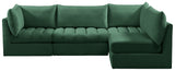 Jacob Velvet Modular Sectional Sofa - Luxurious Soft Black Upholstery with Contemporary Design