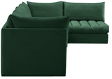 Jacob Velvet Modular Sectional Sofa - Luxurious Soft Black Upholstery with Contemporary Design