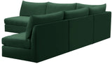 Jacob Velvet Modular Sectional Sofa - Luxurious Soft Black Upholstery with Contemporary Design